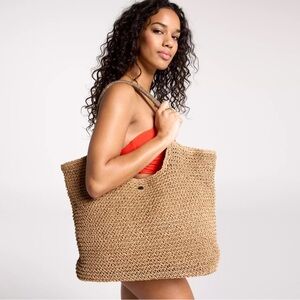 🆕 CALIA Straw Crochet Tote Bag